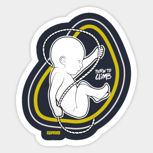 born to climb Sticker